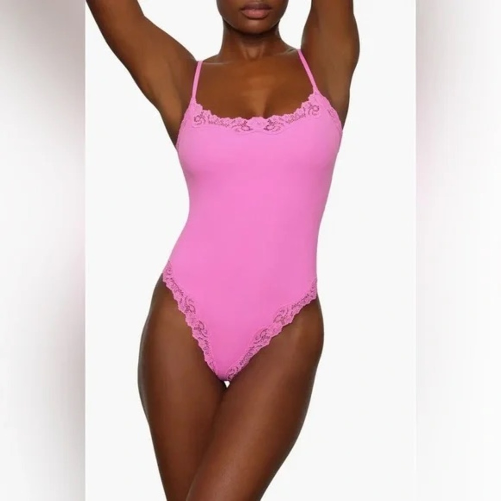 SKIMS Pink Bodysuit